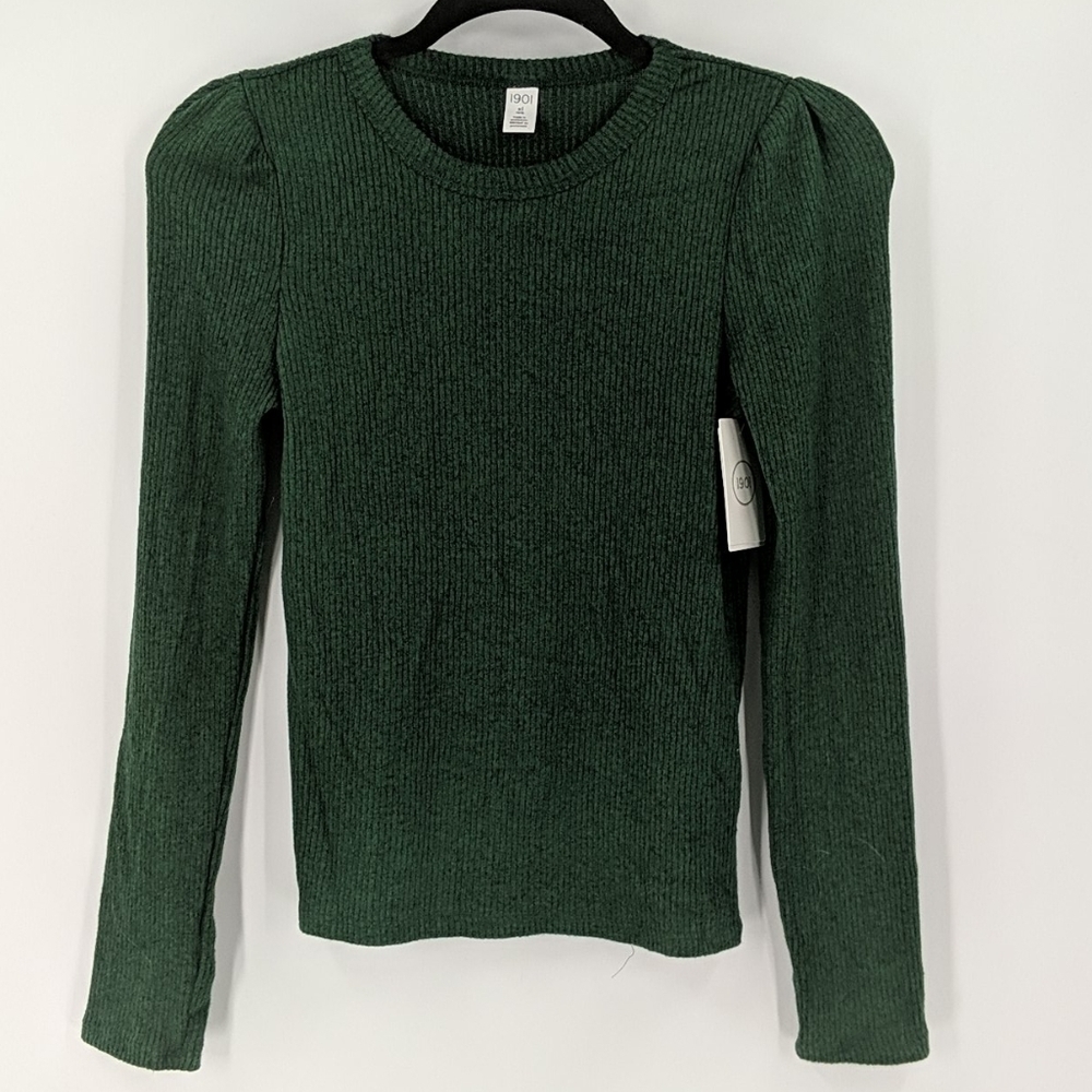 NWT Girls 1901 Fuzzy Ribbed Long Sleeve Tee